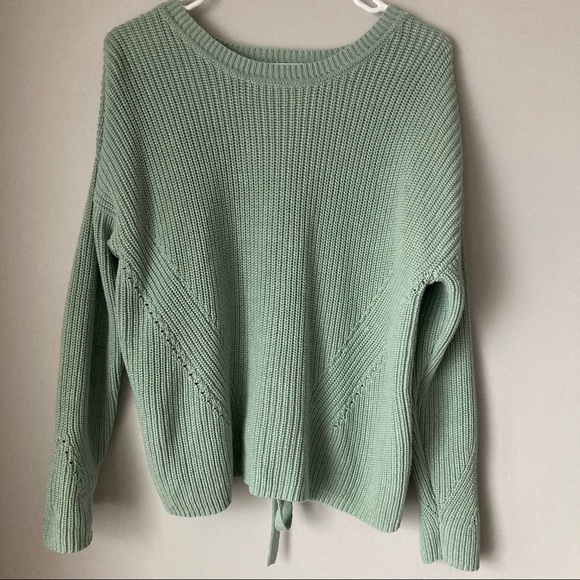 Lucky Brand Lace Up Back Boho Sweater - Picture 2 of 6